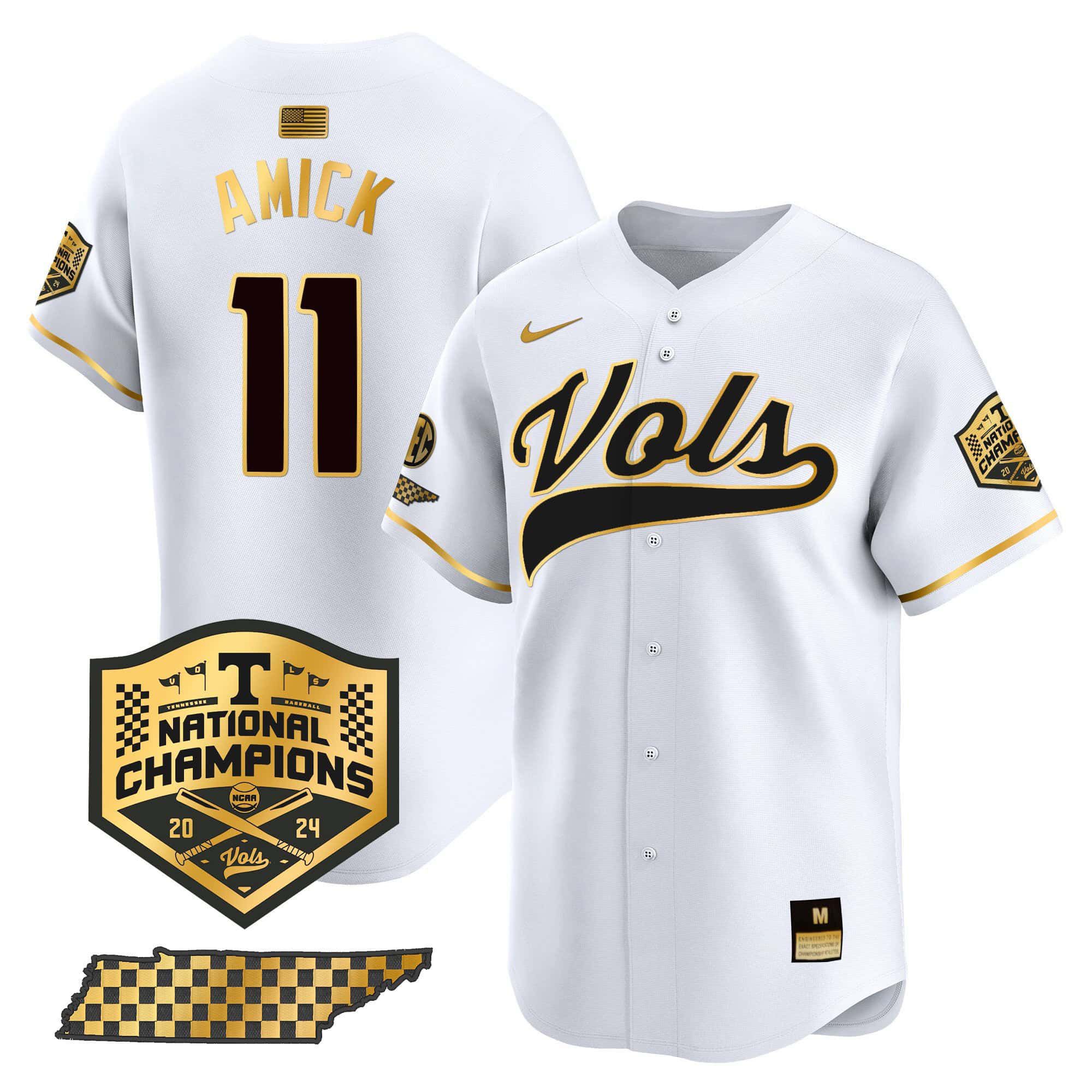 Men Tennessee Volunteers #11 Amick White 2024 Nike Champions Vapor Premier Limited NCAA Jersey style 1->indianapolis colts->NFL Jersey